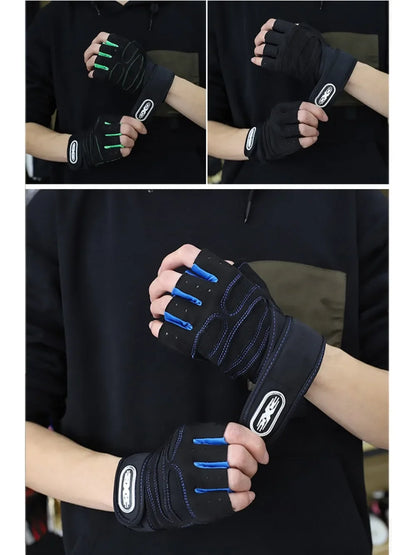 Gym Gloves for Men Women Fitness Weight Lifting Wristband Gloves Body Building Training Sports Exercise Cycling Glove Shockproof