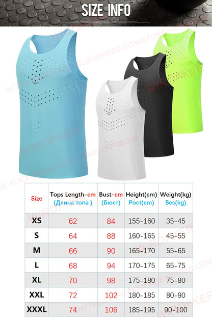 Men Gym Shirt Street High Quality Sleeveless T-shirts Quick Dry Tank Tops Workout Fitness Singlets Mesh Breathable Sport Vest