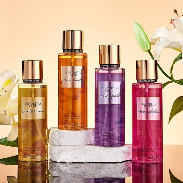 Donna Profumo Segreto Vaniglia Fiore Frutta Fragranza Nebbia Profumo Fascino a lunga durata Parfume Intera Spray per il corpo Deodorante per ambienti 250ml