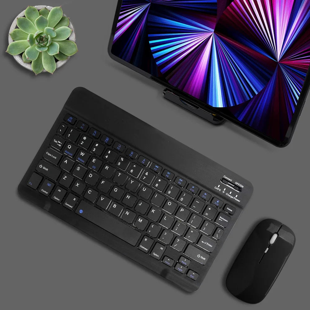 Tablet Wireless Keyboard For iOS Android Windows For iPad Huawei Samsung Xiaomi Teclado Bluetooth-compatible Keyboard and Mouse