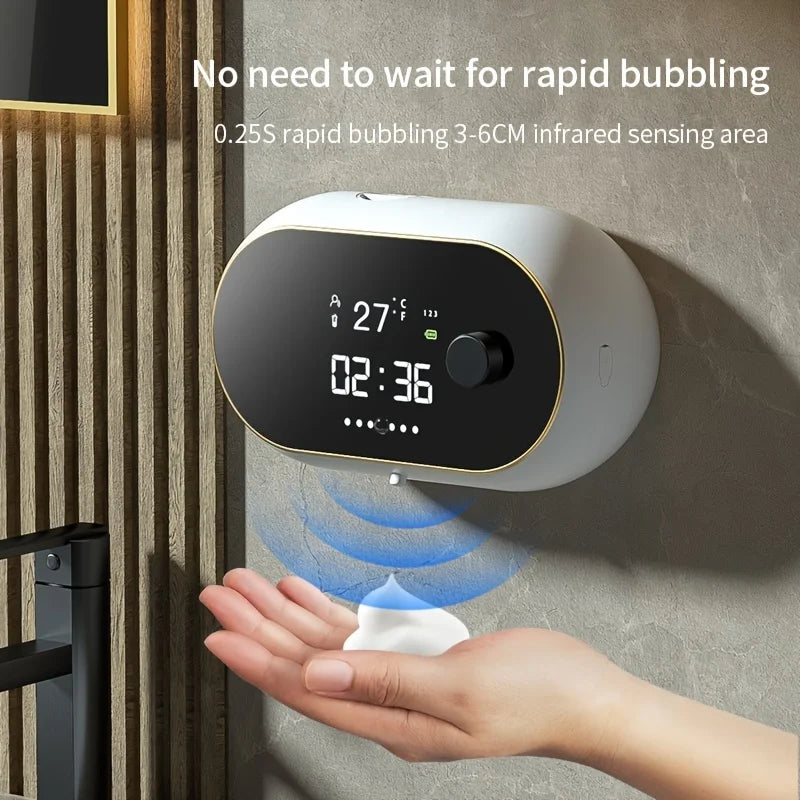 Intelligent Induction Foam Hand Sanitizer Charging Wall Mounted Soap Dispenser Non-contact Infrared Bubble Soap Dispenser