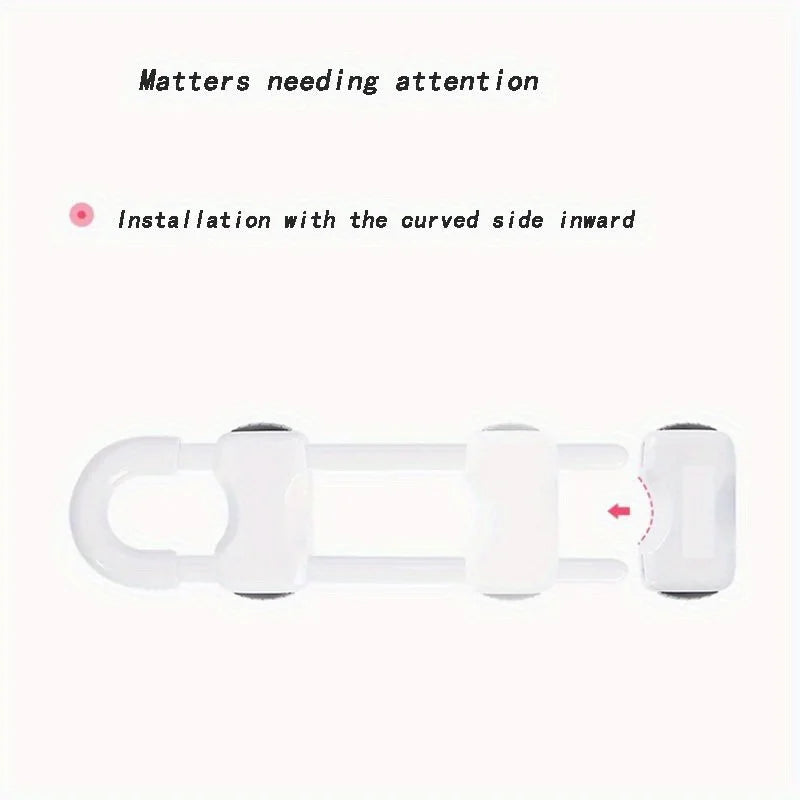 2/4PCS Sliding Cabinet Child Safety Locks Baby Proofing Cabinet Lock Cupboard Latches for Kids on Closet Door Knobs Handles