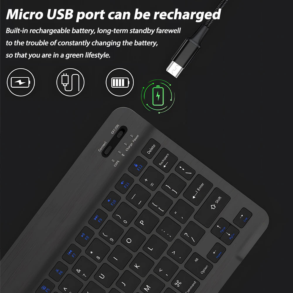 CASEPOKE For iPad Xiaomi Samsung Huawei Tablet Phone Bluetooth Keyboard and Mouse Mini Wireless Keyboard Android IOS Windows