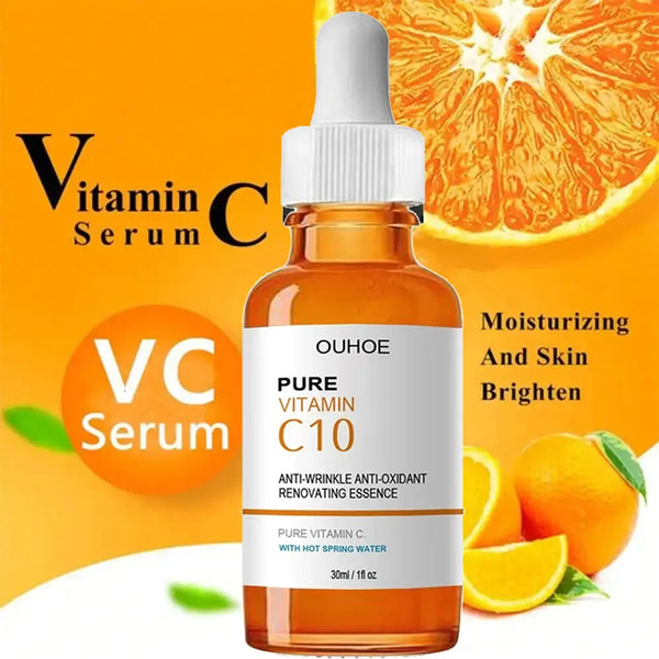 Vitamina C Wrinkle Remover Viso Siero Lifting Rassodamento Dissolvenza Linee Sottili Anti-invecchiamento Essenza Sbiancamento Illuminante Nutriente Cura della pelle