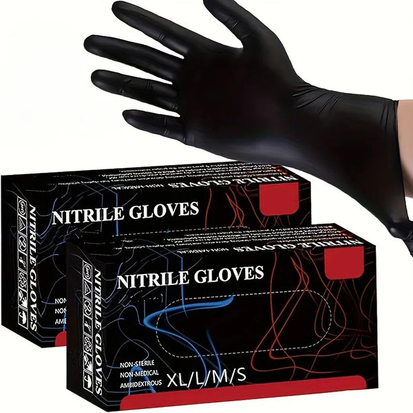 50/100PCS Guanti monouso in nitrile nero