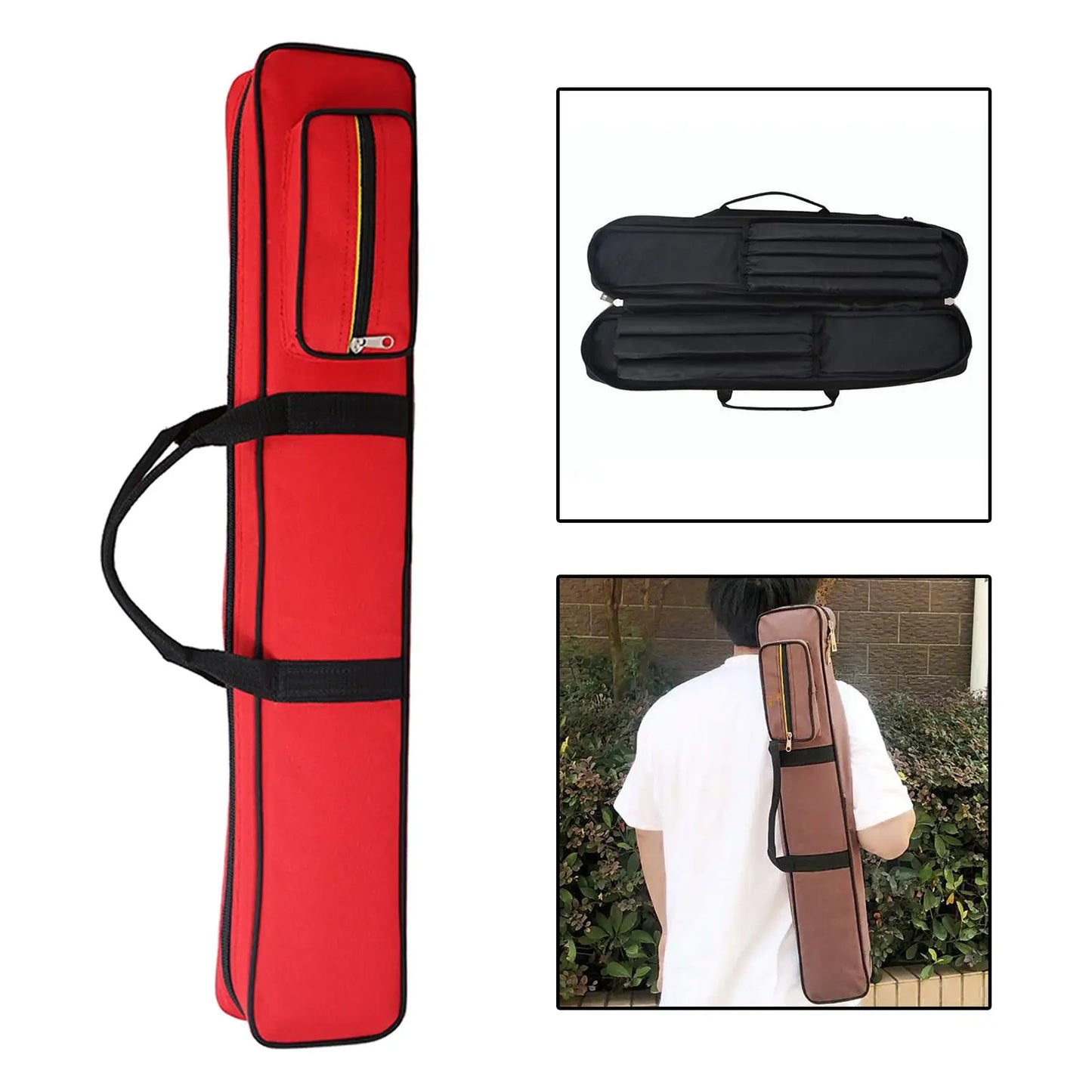 Pool Cue Case Anti Scratch 1/2 Snooker Pool Cue Bag Pool Cue Storage Pouch Billiard Cue Stick Storage Pouch Accessories