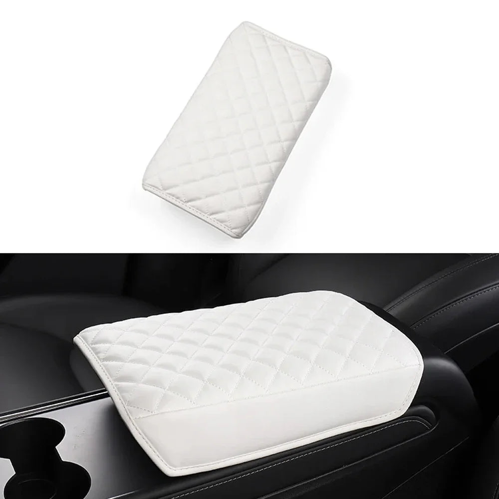 For Tesla Model Y 3 Highland Console Cover Armrest Cushion Scratch Resistant Faux Leather Center Console Protector Accessories