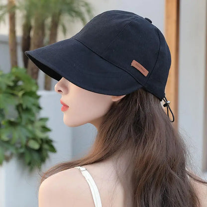 2024 UV Protection Hat Without Makeup Fisherman Cap Sun Hat Portable Foldable Wide Brim Sun Protection Hats Summer Adjustable