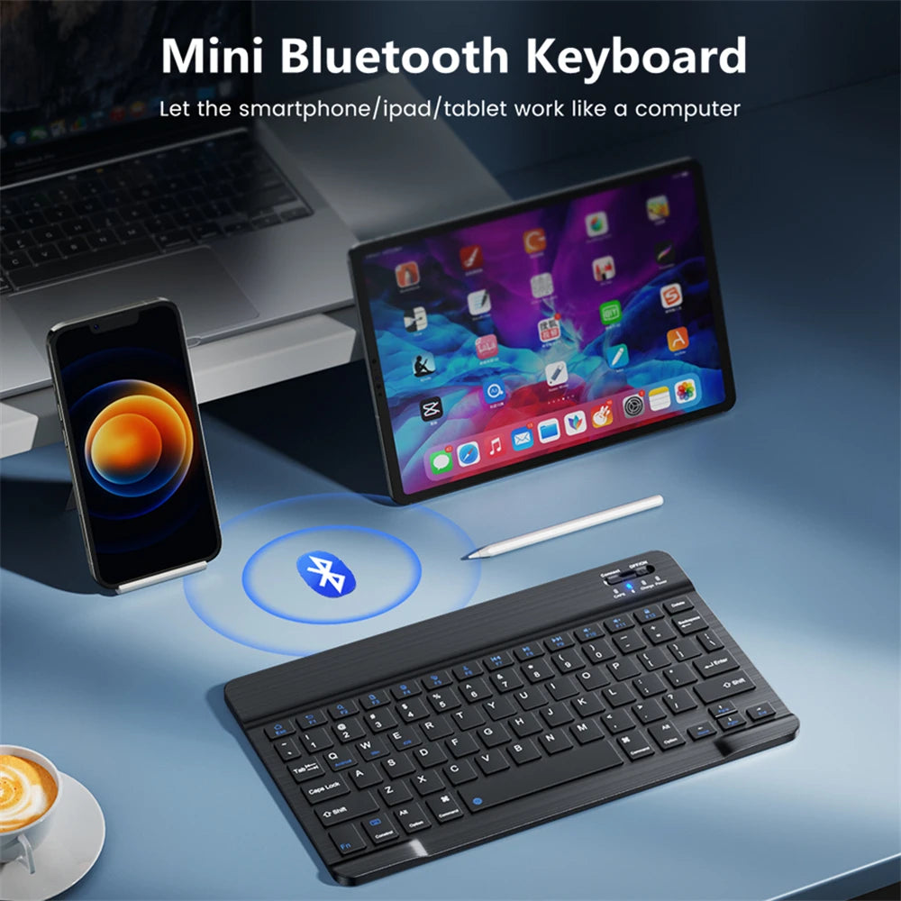 Bluetooth Wireless Keyboard Mouse For IOS Android Windows Tablet For iPad Air Mini Pro Spanish Korean Portugal Russian Keyboard