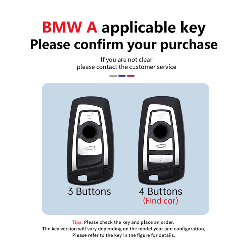 Zinc Alloy Car Remote Key Case Cover Shell For BMW 1 3 5 7 Series X1 X3 X4 X5 F10 F15 F16 F20 F30 F18 F25 M3 M4 E34 Accessories