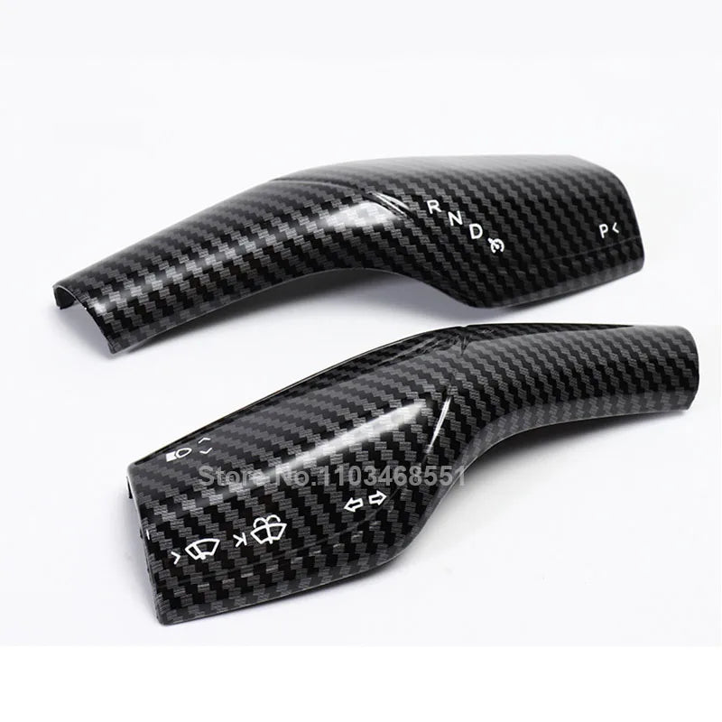 Fit for Tesla Model 3 Y Gear Shift Cover Steering Lever Handle Protection Shifter Shell Carbon Fiber Shift Knob Cover