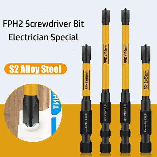 FPH2 Cross Magnetic Screwdriver Bit 65/110/150mm Electric Impact Driver For Circuit Breakers Electric Tools For Electricians