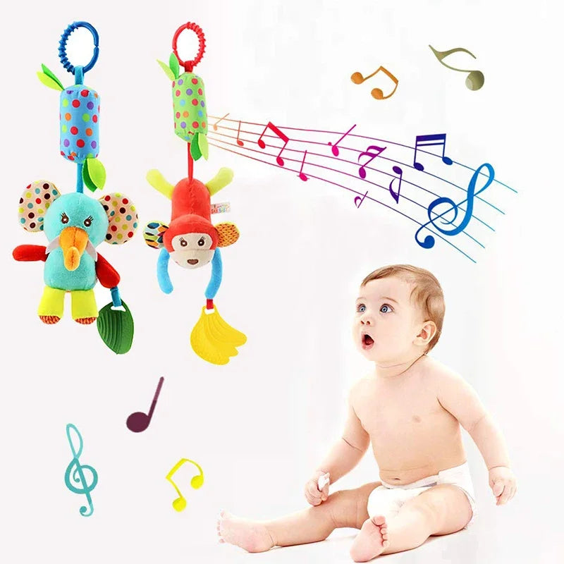 Baby Crib Hanging Rattles Toys Car Seat Toy Soft Mobiles Stroller Crib Cot Spiral Toy Pram Hanging Dolls for Babies Newborn Gift