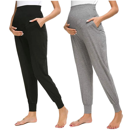 2024 Maternity Pants Soft Slim Adjustable Waist Pregnant Women Leggings Pregnancy Clothes Pants Ropa Mujer Embarazada Premama