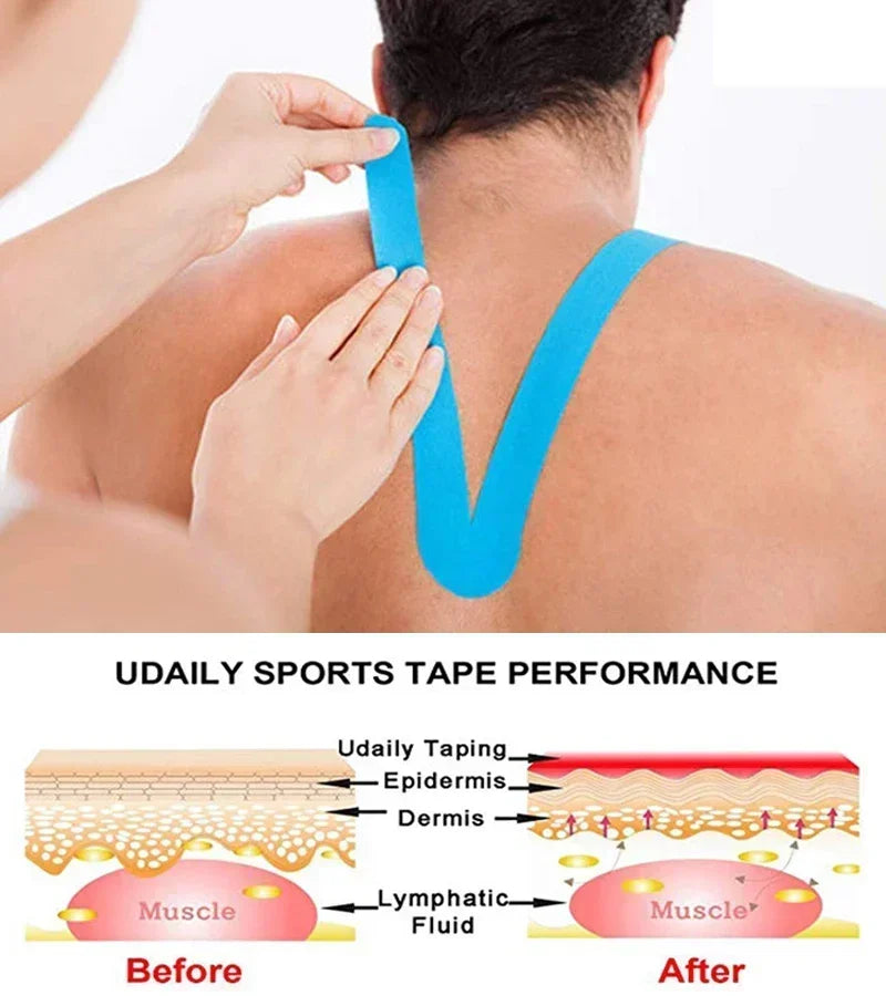 Tapes Kinesio Tape Self-Locking Bandage Types Self Adhesive Elastic Cross Ankle Self-Adhesive Sports Muscle Kinesiology Bandages