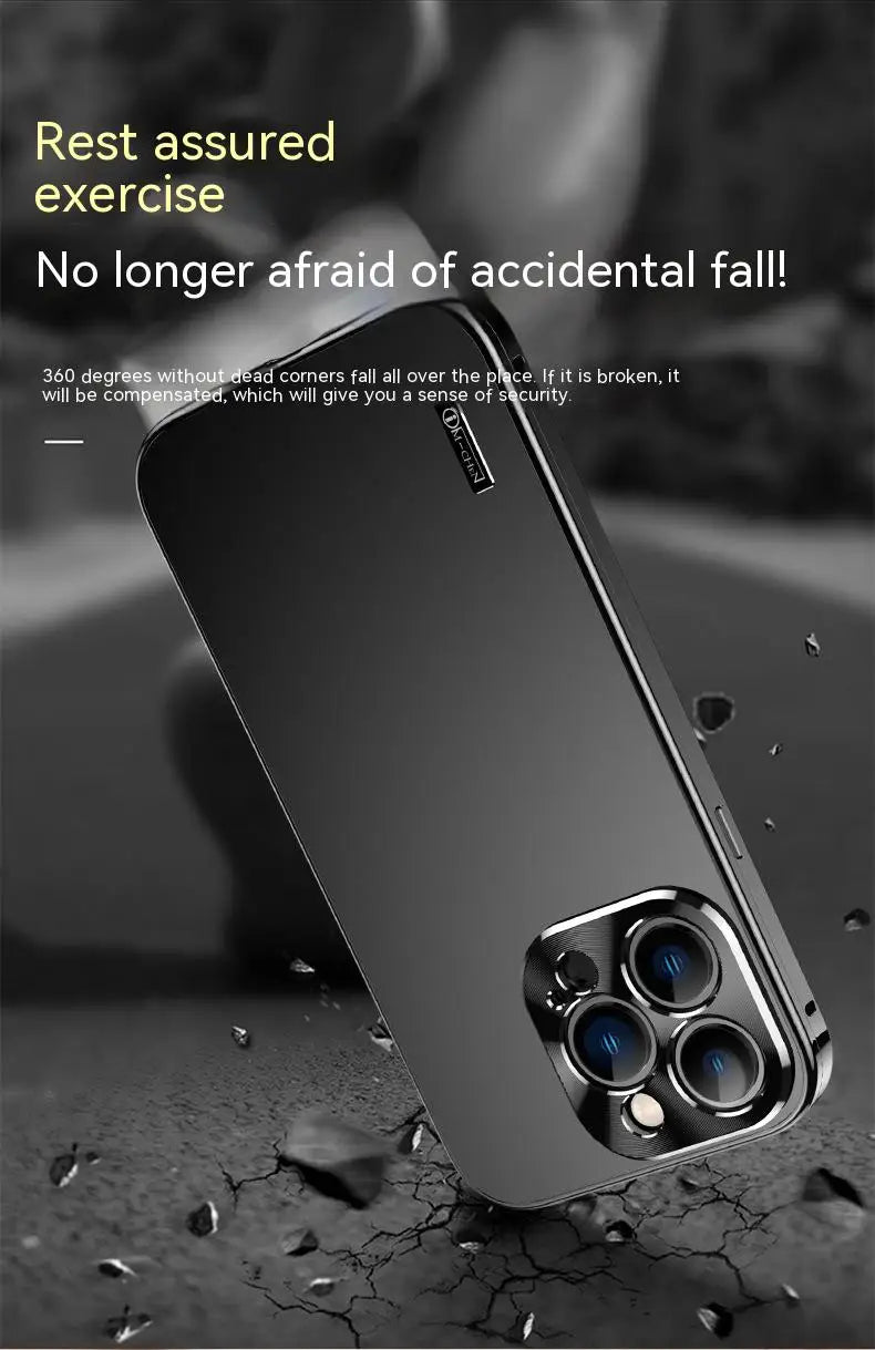 For iPhone 16 15 14 13 Pro Max Case Metal Aluminium Alloy Full Camera Lens Protective Original Color Ultrathin Back Cover