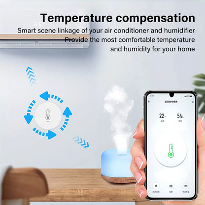 Tuya Smart Home Zigbee Temperature Sensor Humidity Sensor Smart Scene Smart Life APP Control Vias Alexa Google Home Assistant