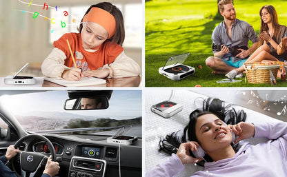 KC918 CD Player - Portable Bluetooth Speaker, LED Screen, Stereo Player, IR Remote, Wall Mountable with FM Radio