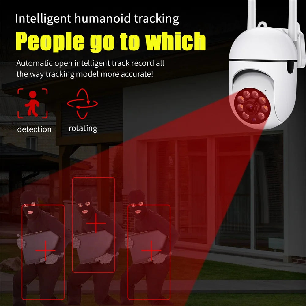 1080P 4PCS Outdoor Camera CCTV IP Wifi Surveillance Camera Waterproof Security Protection Wireless Home Monitor Track Alarm 360°