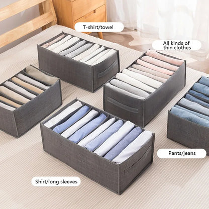 Jeans Organization Storage Box Closet Organizer For Underwear Clothing System Socks Pants Drawer Organizers Cabinet