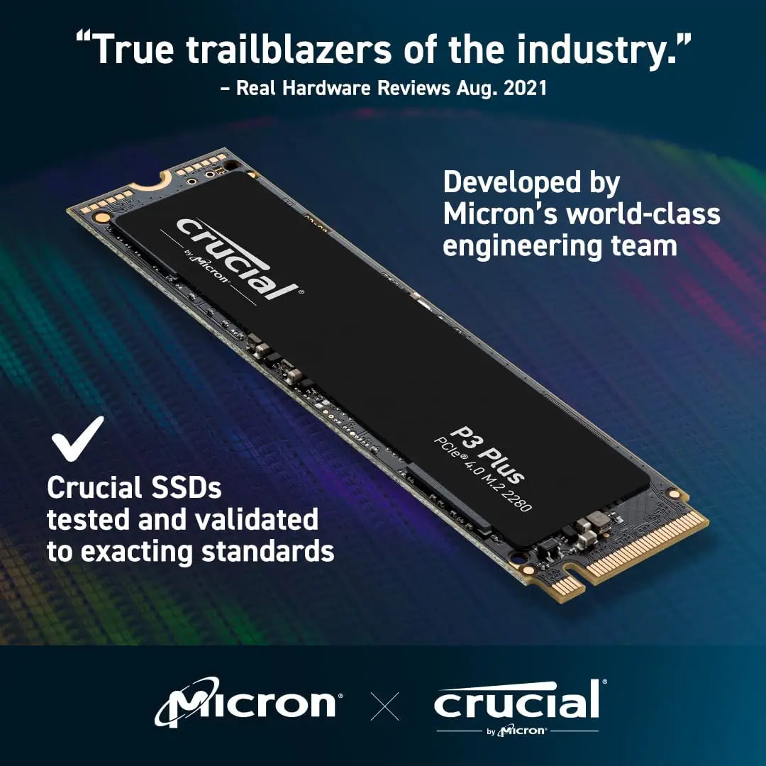 Crucial P3 Plus 500GB 1TB 2TB PCIe Gen4x4 SSD 3D NAND NVMe M.2 2280 Gaming Solid State Drive,up to 5000MB/s,Original and NEW