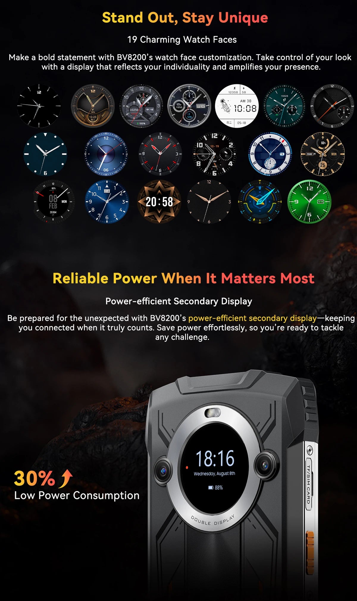 【World premiere】Blackview BV8200 Rugged phone 6.5" 2.4K 120Hz Display Helio G100 NFC12GB 256GB 45W Charger Android 14 CellPhone