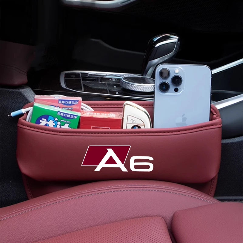 Car Special Seat Crevice Storage Box Seat Slit Catcher Organizer for audi sport RS A1 A3 A4 B7 B8 A5 A6 A7 A8 Q3 Q5 Q7 Q8 TT