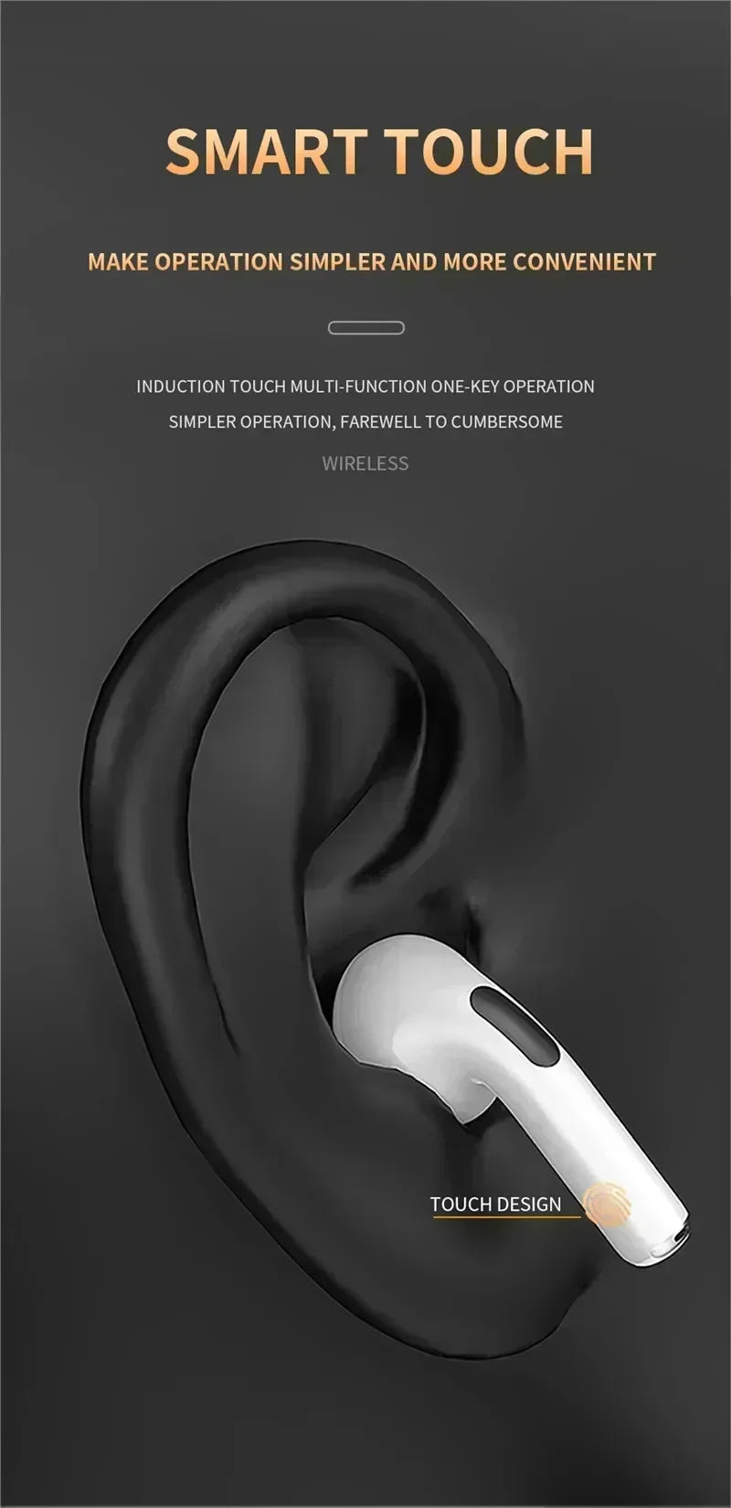 TWS Pro6 Earphone Bluetooth Headphones with Mic 9D Stereo Pro 6 Earbuds for Xiaomi Samsung Android Wireless Bluetooth Headset