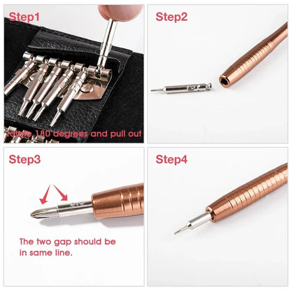 Mini Precision Screwdriver 25 in 1 Magnetic Set Electronic Torx Screwdriver Opening Repair Tools Kit For iPhone Camera Watch PC