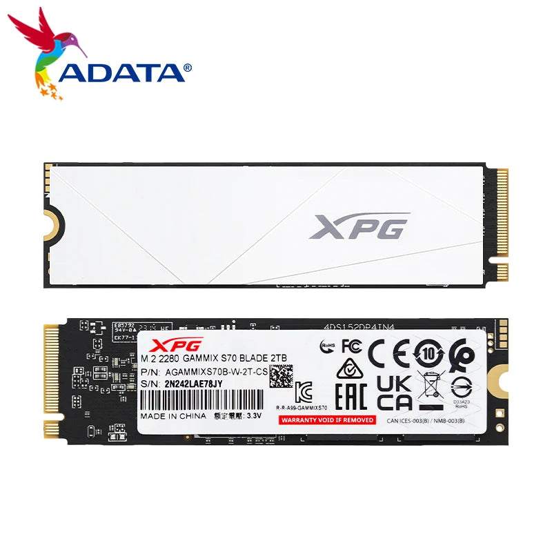 ADATA XPG GAMMIX S70 Blade SSD S70 Solid State Drive S50 PRO Internal SSD Storage Drive 1TB 2TB M.2 2280 SSD PCIe 4x4 Hard Drive