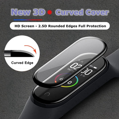 3D Full Screen Protector For Xiaomi Mi band 6 7 Miband Soft Glass Protective Smart Watch Accessories xiaomi mi band 5 4 3 Film