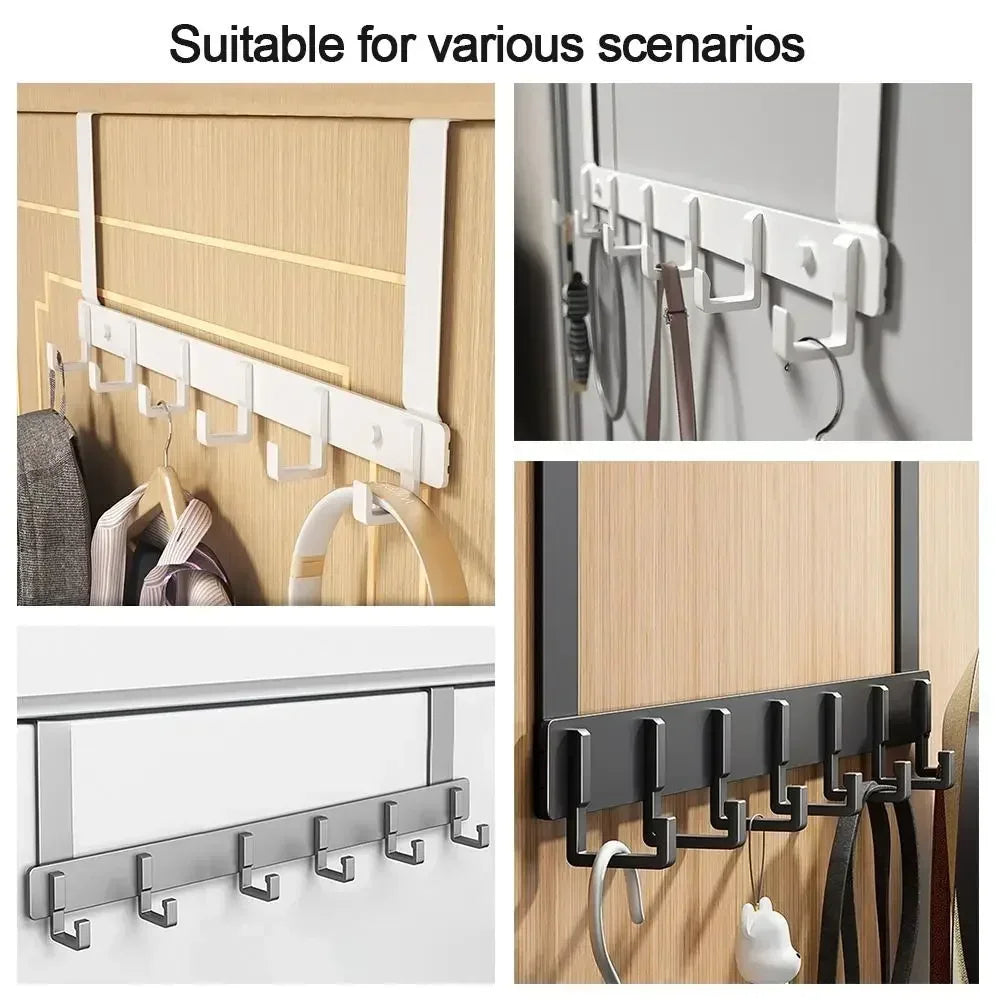 Door Behind Hook Storage Wall Hanging Clothes Hanger Coat Hook Punch-free Hanger Bedroom Organizer Storage Kitchen Accessories