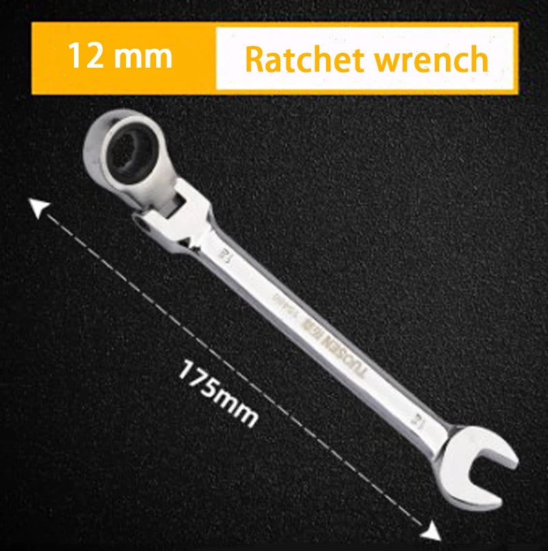 Automatic Fast And Labor-Saving Dual-Use Open-Ended Universal 72-Tooth Ratchet Wrench Movable Head Open Plummer