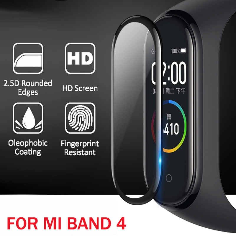 3D Full Screen Protector For Xiaomi Mi band 6 7 Miband Soft Glass Protective Smart Watch Accessories xiaomi mi band 5 4 3 Film