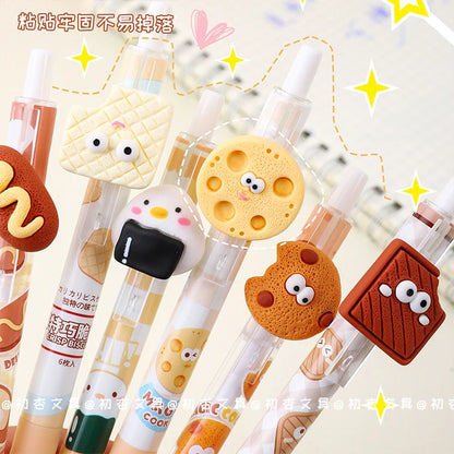 Kawaii Cookies Erasable Gel Pen School Office Supplies Stationery Gift 0.5mm Blue Ink back to school Cute Stationery