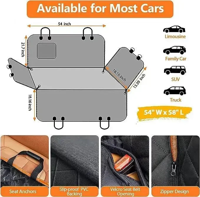 2PCS Pet Car Cushion Car Rear Seat Car Cushion Dog Car Seat Cushion Suitable for Many Models Waterproof Anti-fouling Car Cushion