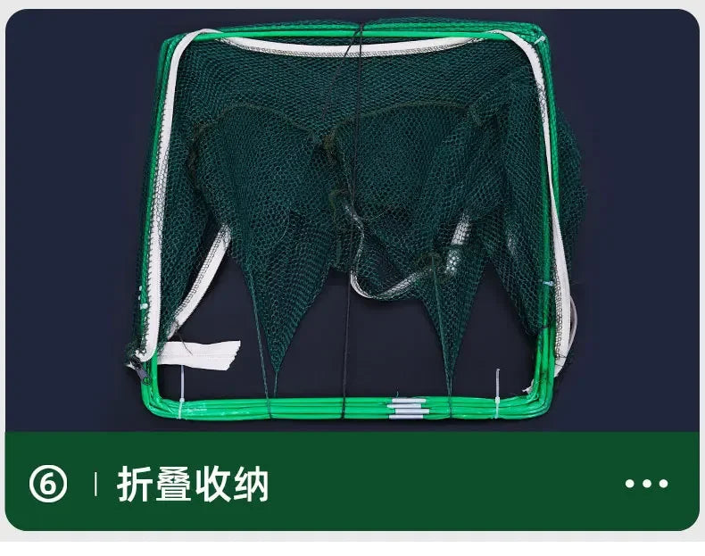 6-10 hole square folding shrimp cage, eel cage, lobster net, lantern net, fishing net, small polygonal fishing net