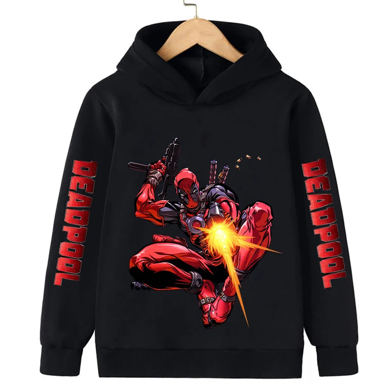 Deadpool Children Hoodies Girl Boy Kids New Fashion Pullover Autumn Winter Clothing Cartoons Casual Clothes Kid Tops Sweatshirts