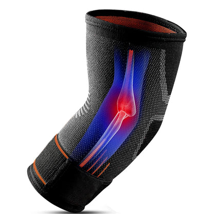 1Pcs Fitness Elbow Brace Compression Support Sleeve for Women Men,Adjustable Elbow Brace Strap for Tennis Elbow Relief,Arthritis