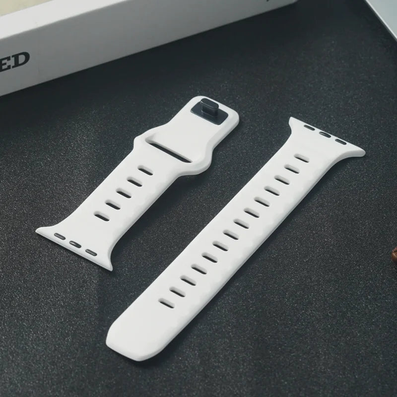 Sport Band For Apple Watch Ultra 9 8 7 42mm 44mm 45mm 49mm Soft Silicone Breathable Bracelet Strap For iWatch 38mm 40mm 6 SE 5 4