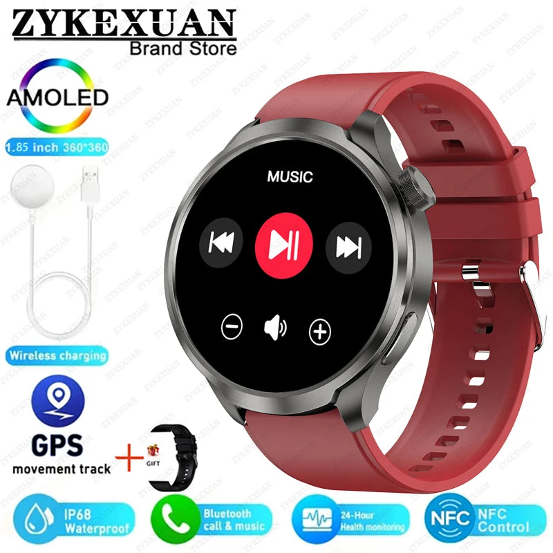 2024 For XIAOMI Android New 1.85 Inch HD Bluetooth Call Smart Watch Men Sports Fitness Tracker Heart Monitor Compass Smartwatch