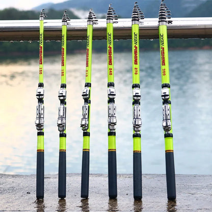 JOSBY Telescopic Rock Fishing Rod Spinning Carp Feeder Carbon Fiber Pesca 3M 2.7M 2.4M 2.1M 1.8M 1.5M Mini Travel Ultra durable