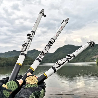 JOSBY Telescopic Rock Fishing Rod Spinning Carp Feeder Carbon Fiber Pesca 3M 2.7M 2.4M 2.1M 1.8M 1.5M Mini Travel Ultra durable