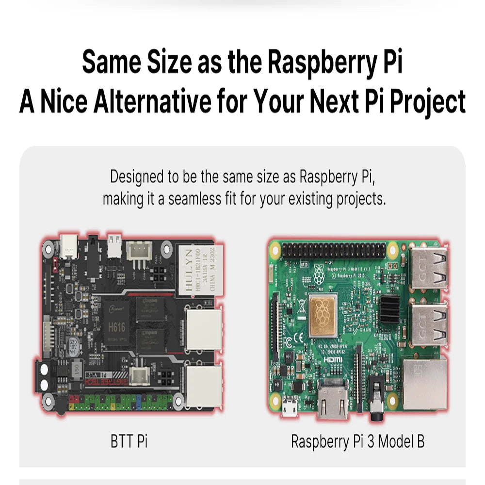 BIGTREETECH BTT PI Board 64 Bit Quad Core Cortex-A53 ARM VS Raspberry PI Orange PI PI4B+CB1 Upgrade For Klipper 3D Printer