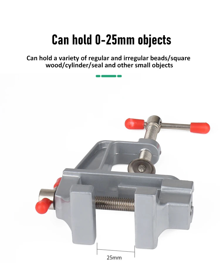 Mini Bench Vise Muliti-Funcational 3.5&quot Aluminum Miniature Small Jewelers ,Hobby Clamp On Table Flat Pliers Tool Vice