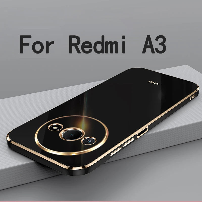 For Redmi A3 Case Soft TPU Case Anti-Fingerprint Camera Protection Cover For Xiaomi Redmi A3