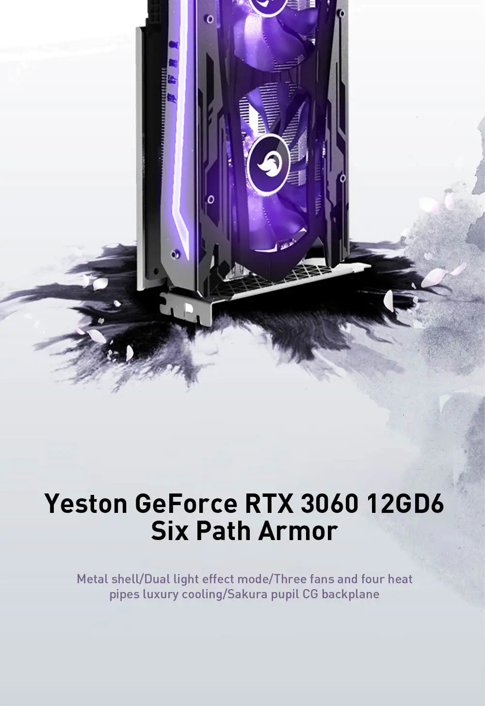 Yeston Used NVIDIA Graphics Card Geforce RTX 3060 12G placa de video 3060 GDDR6 192bit Video Card RGB Computer Desktop GPU rtx