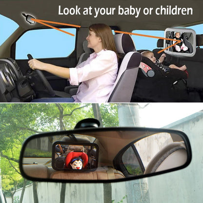 Baby Car Mirror Adjustable Car Back Seat Rearview Facing Headrest Mount Child Kids Infant Baby Safety Monitor Accessories