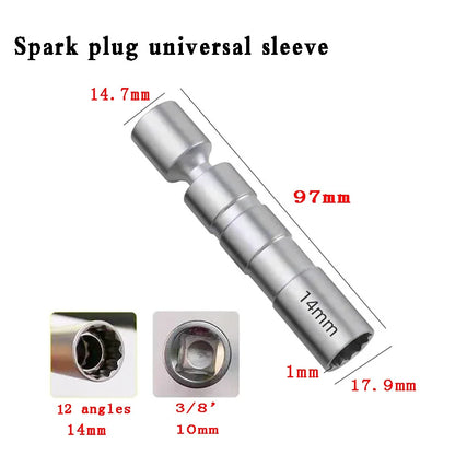 For BMW Mercedes Benz Spark Plug Sleeve Wrench  Socket Magnetic 12-Point Angle Thin Wall Spark Plug Car Removal Tools 14mm 16mm