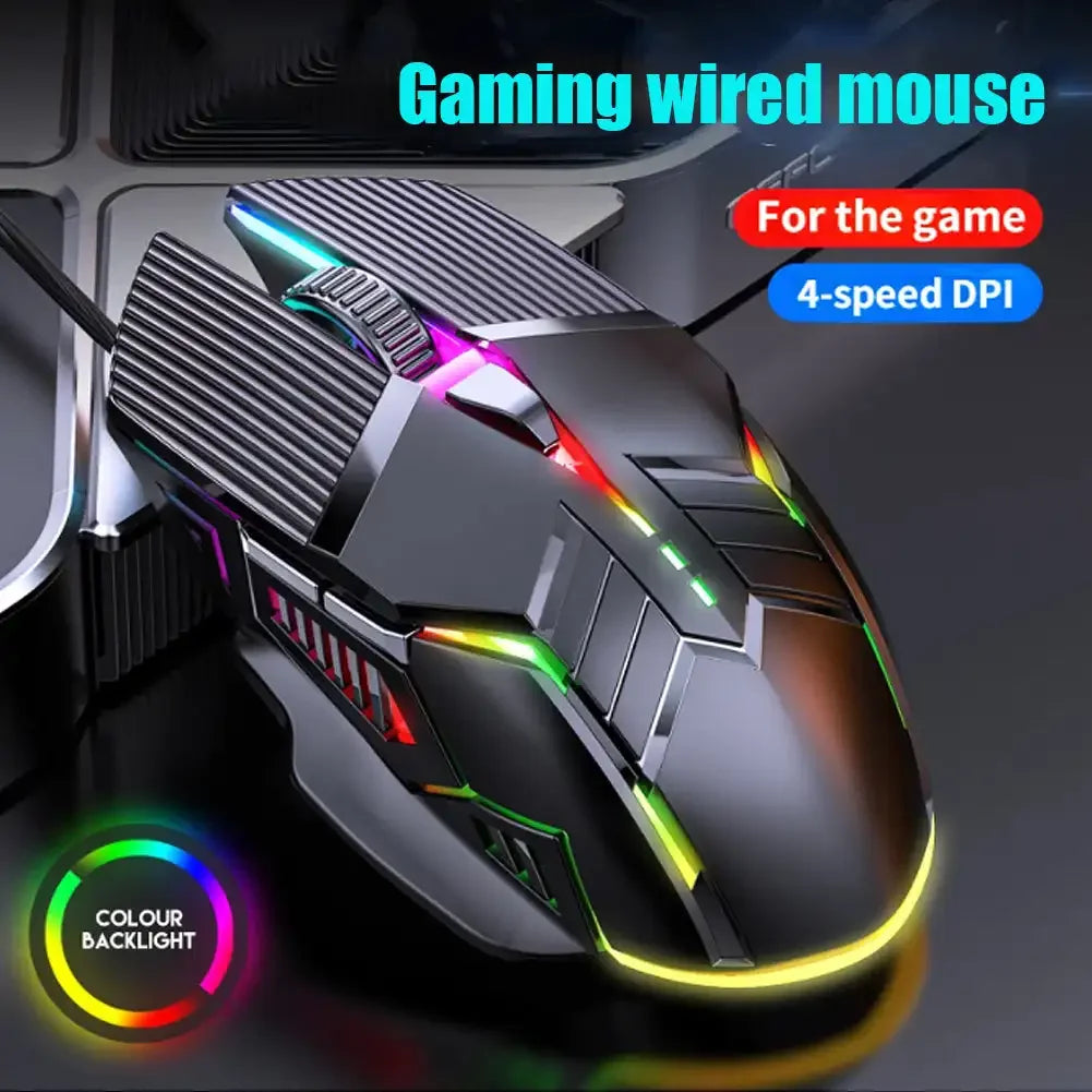 Ergonomic Wired Gaming Mouse USB Computer Mouse Gaming RGB Mause Gamer Mouse 6 Button LED Silent Mice for PC Laptop